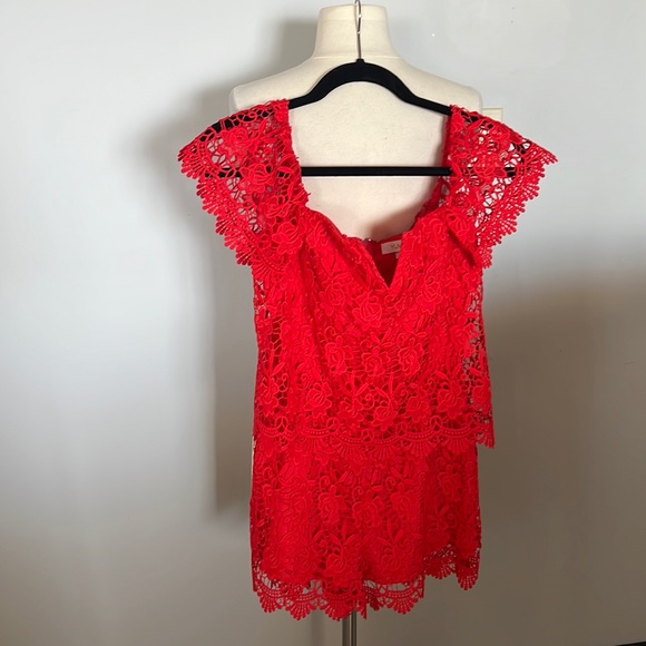 Yumi Kim Pants - NWT Yumi Kim Red Lace Romper